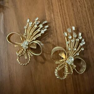 Sarah Coventry Crystal Ear Clips